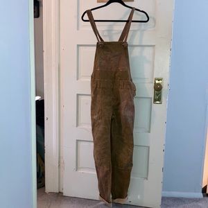 NWOT Anthropologie Pilcro The Wanderer Overalls Brown paisley Size 26